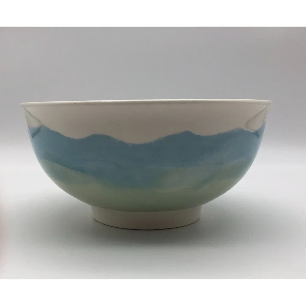Anthropologie Pepper & Vetiver Oceana Nesting Bowls Watercolor Pattern Set of 2